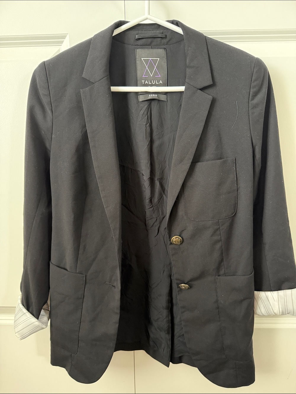 Talula Black Relaxed Boyfriend Blazer